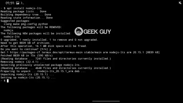 Install Node JS In Termux