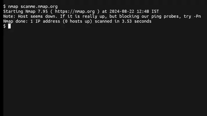 Scan on nmap