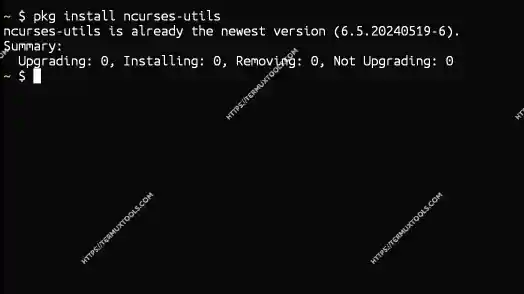 Install Ncurses Utils In Termux