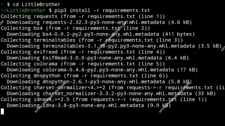 Installing Requirements For Little Brother