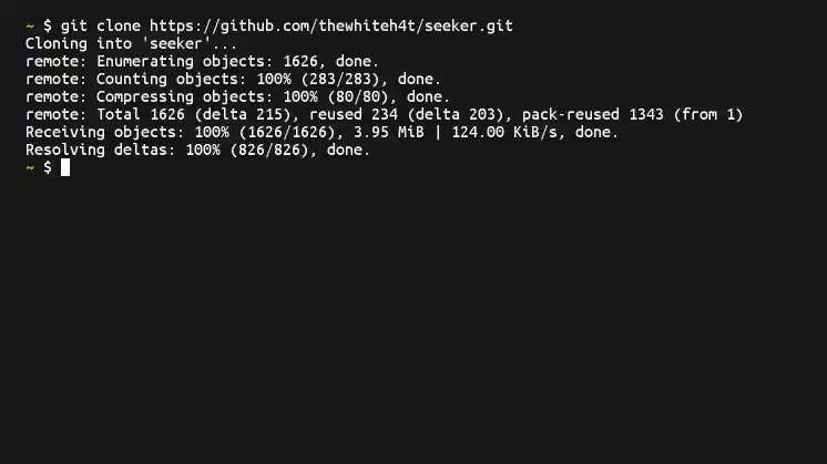 Cloning Seeker From GitHub