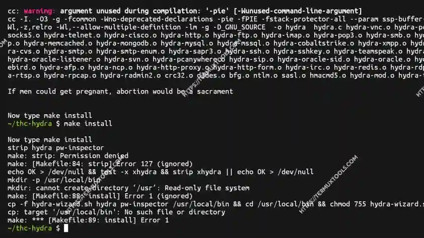 Installing Hydra In Termux 